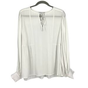 Young Fabulous & Broke White Peasant Blouse Medium Long Sleeve
